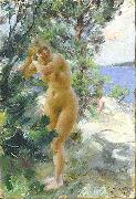 Anders Zorn After the Bath, painting